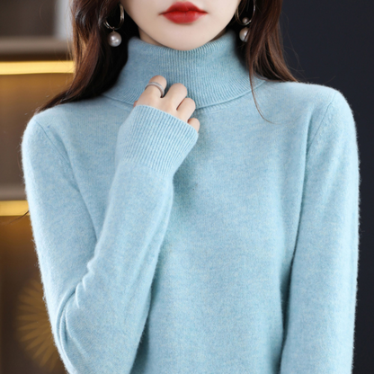 Elegant turtleneck knit sweater with soft feel Cozy for Women | Emmie Luxe