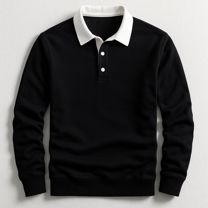 Classic long-sleeve casual polo shirt for men | Porter -6