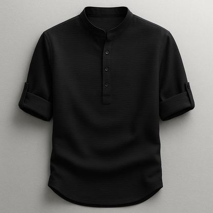 Relaxed casual henley shirt for men | Hudson -6