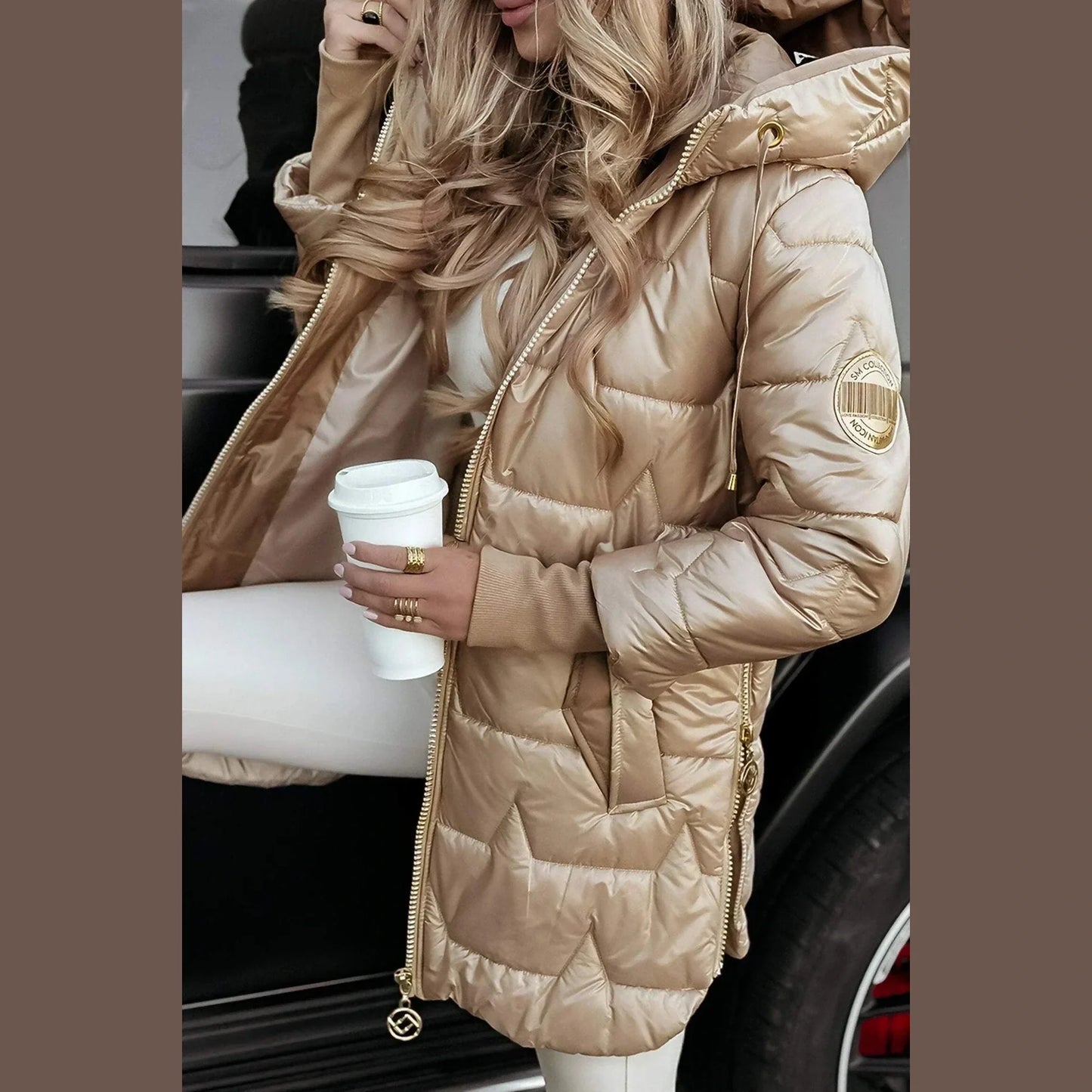 Hooded padded coat for women | Nolwen