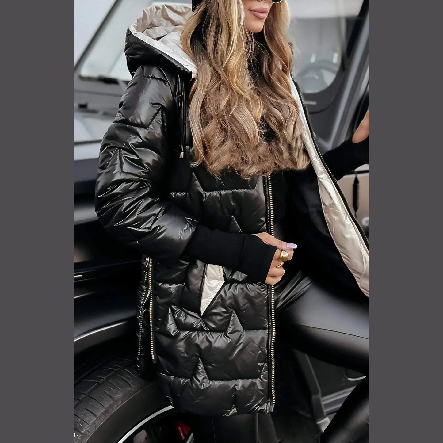 Hooded padded coat for women | Nolwen