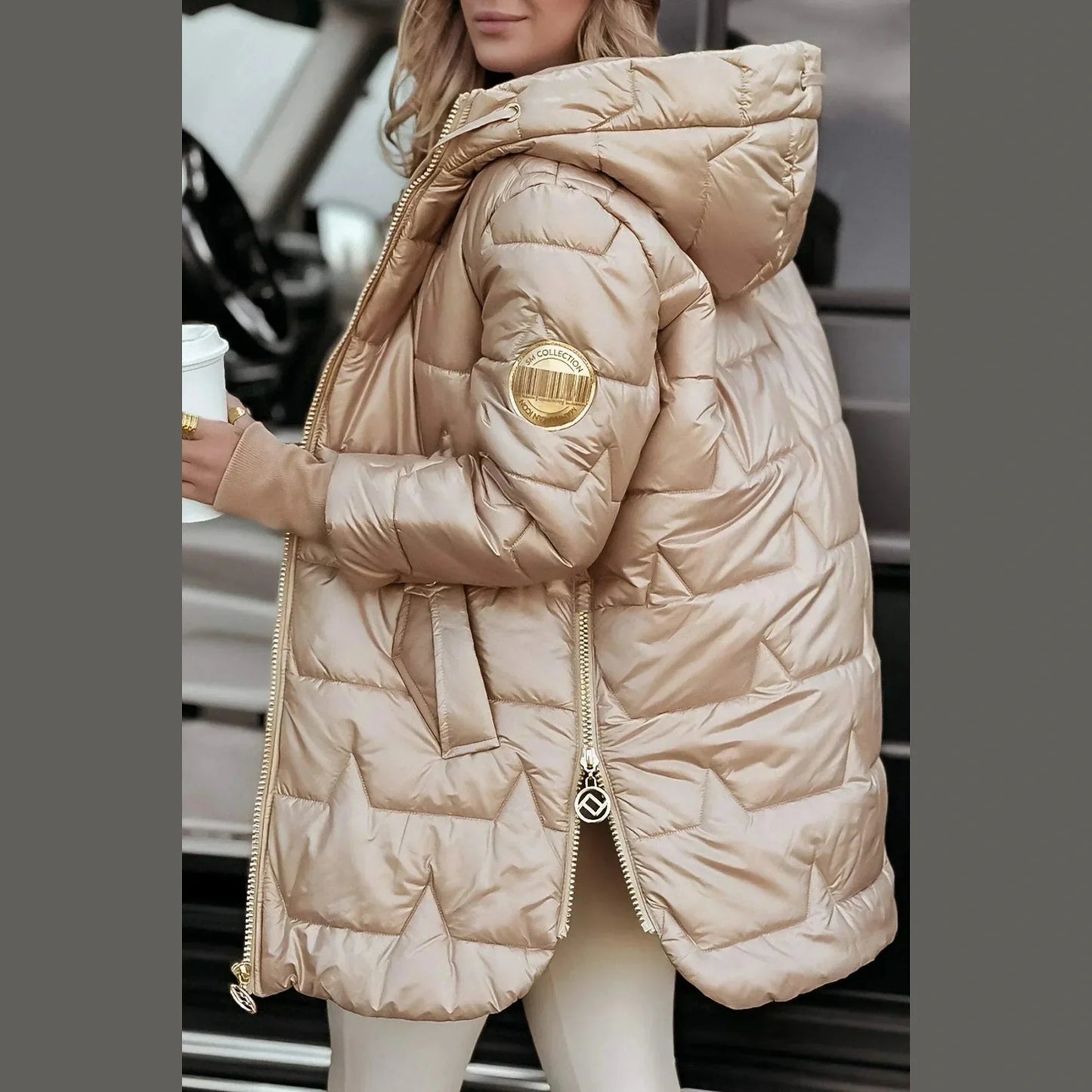 Hooded padded coat for women | Nolwen