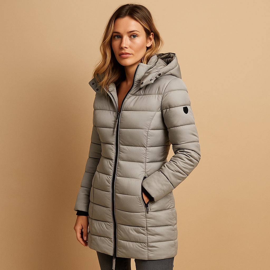 Lightweight hooded puffer jacket for women | Elize