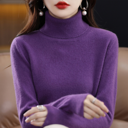 Elegant turtleneck knit sweater with soft feel Cozy for Women | Emmie Luxe