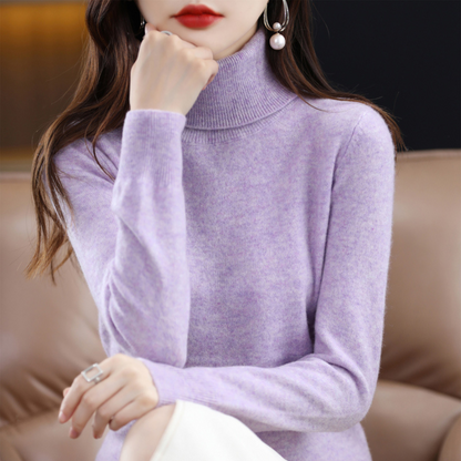 Elegant turtleneck knit sweater with soft feel Cozy for Women | Emmie Luxe
