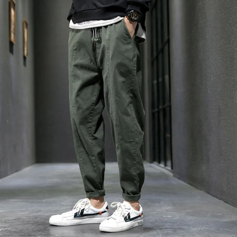 Tapered drawstring everyday joggers for men | Evan's Easywear -6