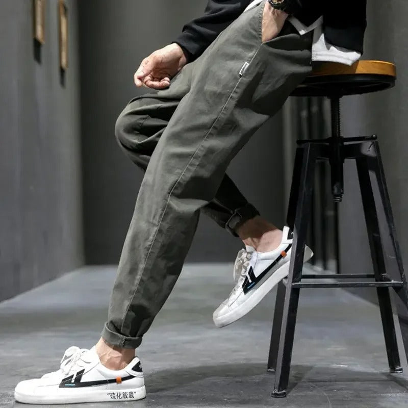 Tapered drawstring everyday joggers for men | Evan's Easywear -8