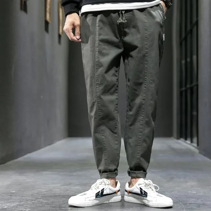Tapered drawstring everyday joggers for men | Evan's Easywear -9