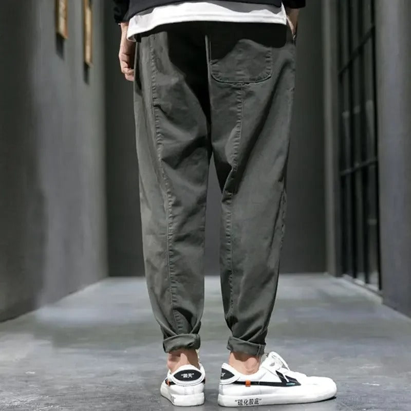 Tapered drawstring everyday joggers for men | Evan's Easywear -7
