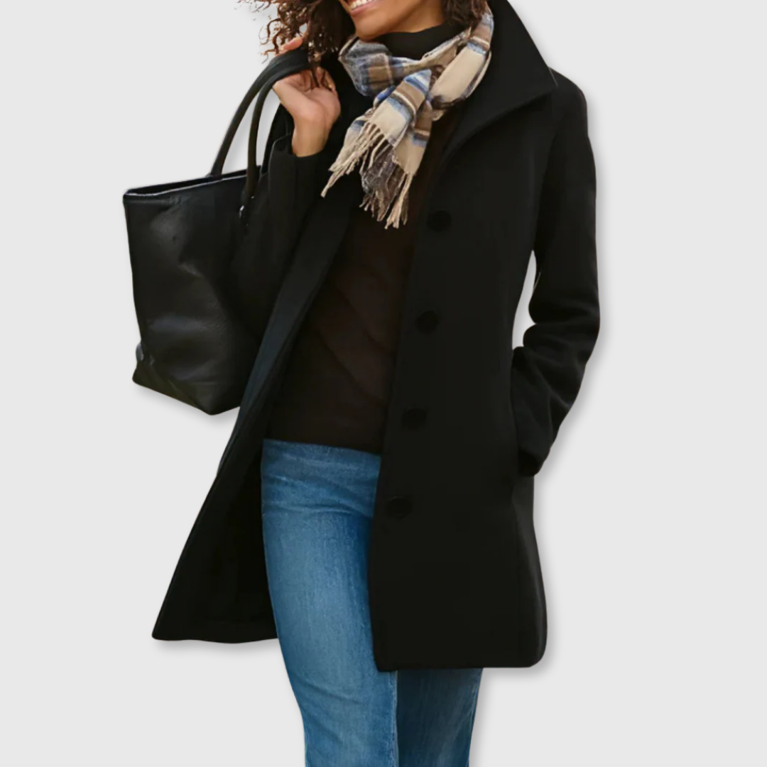 Classic tailored everyday coat for women | Lauren -4
