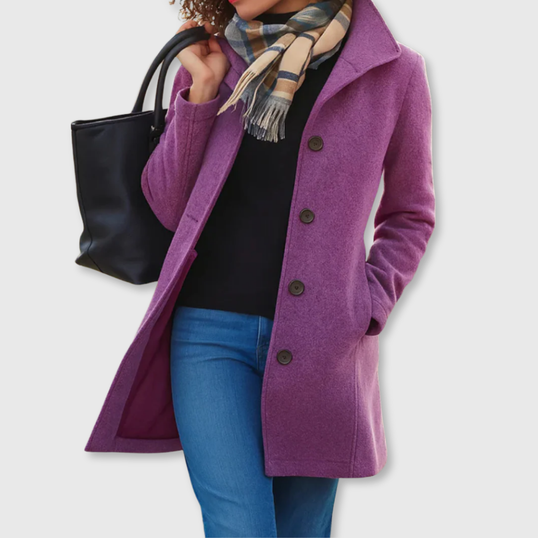 Classic tailored everyday coat for women | Lauren -5