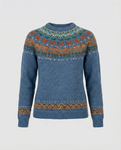 Vintage Icelandic-inspired knit everyday jumper for women | Elvira -5