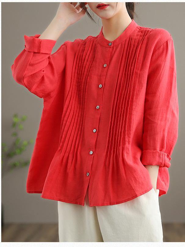 Organic White Linen Shirt Tunic Classic for Women | Celestine