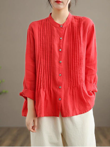 Organic White Linen Shirt Tunic Classic for Women | Celestine