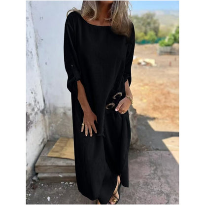 Relaxed two-piece dress and pants set with pockets Chic for Women | Elira Soleil