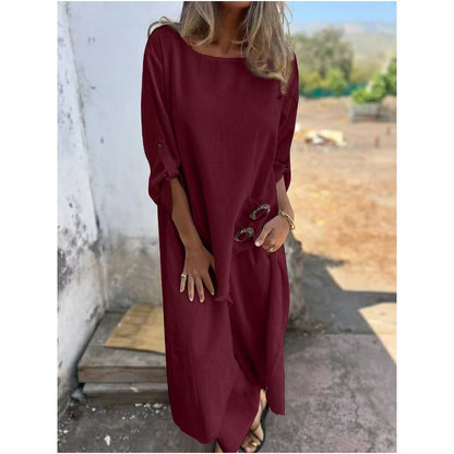Relaxed two-piece dress and pants set with pockets Chic for Women | Elira Soleil