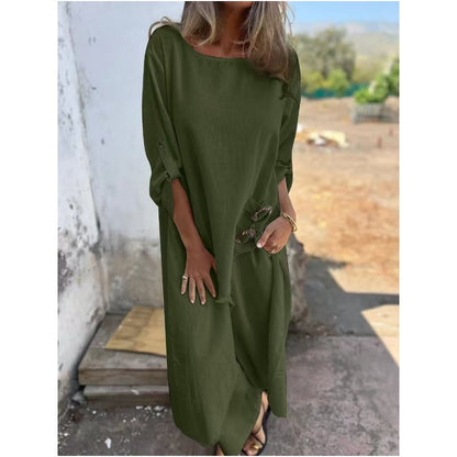 Relaxed two-piece dress and pants set with pockets Chic for Women | Elira Soleil