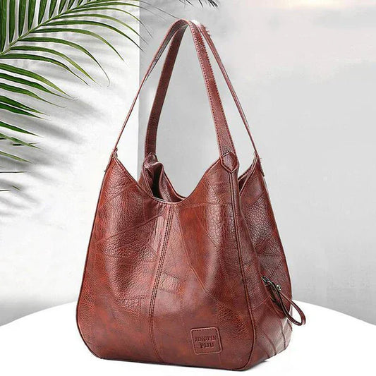 Vintage leather shoulder bag for women | Carmen -1