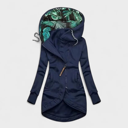 Longline hooded everyday jacket for women | Sylverra -1