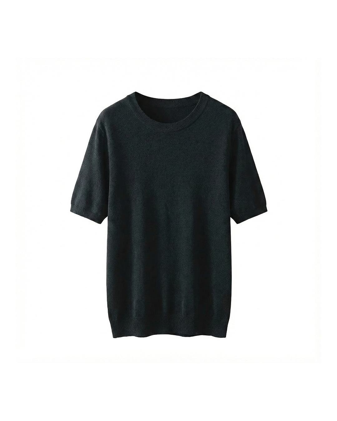 Short-sleeve cashmere O-neck everyday tee for men | Elliot's Classic -1