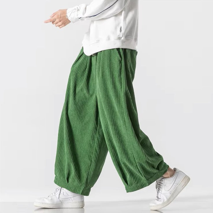 Enso Corduroy Wide-Leg Pants men| Rensai
