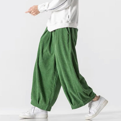 Enso Corduroy Wide-Leg Pants men| Rensai