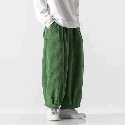 Enso Corduroy Wide-Leg Pants men| Rensai